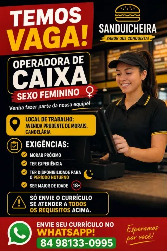 Operadora de caixa 