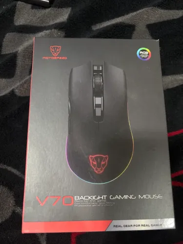 Mouse Gamer - 12000 DPI RGB - Moto Speed v70