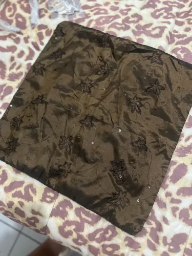 Capa almofada marrom