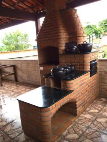 Churrasqueira Forno e Fogão a Lenha em Tijolinho