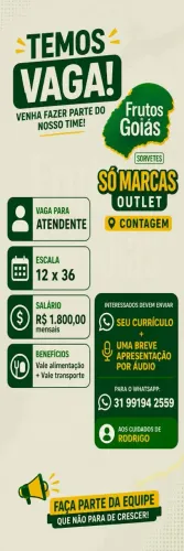 Atendente Contagem / LEIA !!!