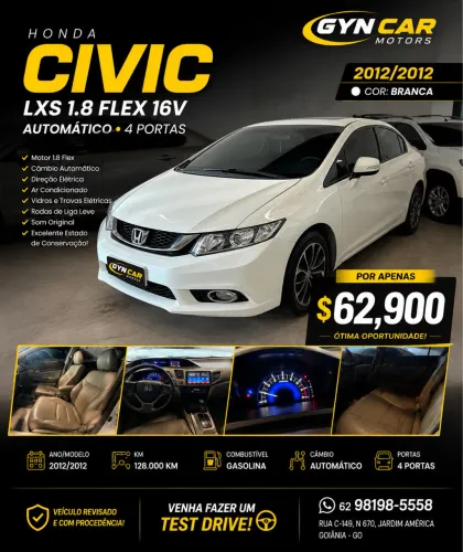 Honda Civic Sedan LXS 1.8/1.8 Flex 16V Aut. 4P 2012