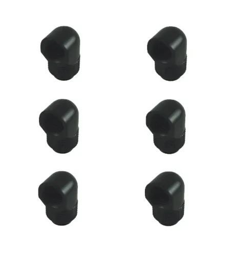 (NOVO) Kit 6x Fitting Conector 90° Giratório G1/4 Preto Bykski Water Cooler Walter Cooler