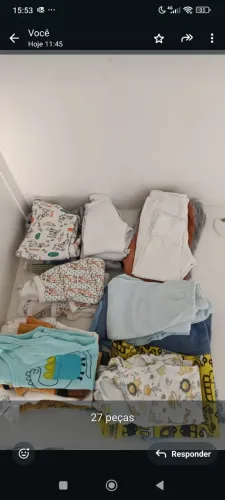 Lotinho com 27 peças de roupa de menino ( RN a 8 meses )