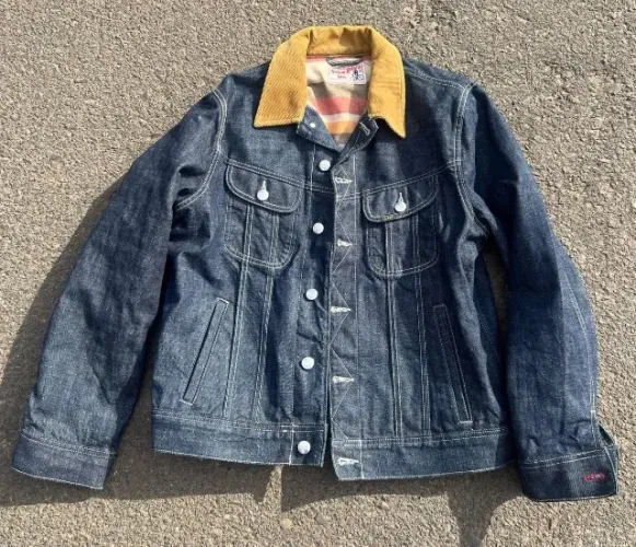 Lee Storm Rider jaqueta jeans selvedge forrada