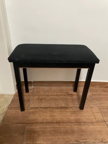 Banco banqueta teclado piano baú suede