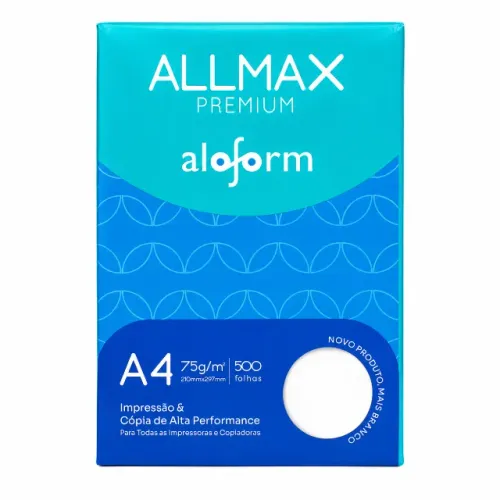 Papel Sulfite A4 75g 500 folhas Allmax Premium Aloform