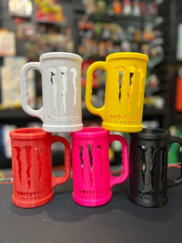 Caneca 3D M O N S T E R Suporte Lata