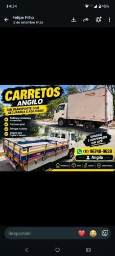 Carreto e mudança próximo de santo maro campo limpo Morumbi Moema campo Belo