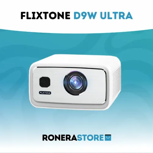 Flixtone D9W Ultra - Projetor Smart Android 1080p Full HD LED LCD 128GB