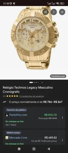 Vendo relógio Technos legacy