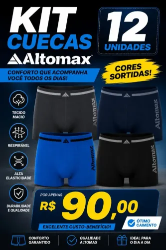 Kit 12 cuecas Altomax