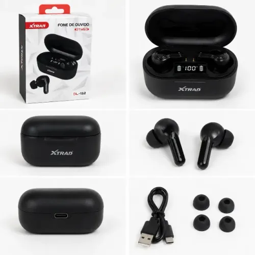 ? Fone Bluetooth XTRAD DL-132 Sem Fio Android e iPhone Novo
