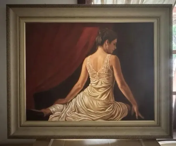 QUADRO ART CLÁSSICA FEMININO EM TELA A ÓLEO