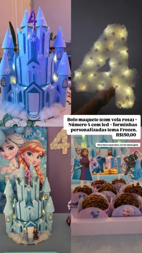 Bolo maquete tema Frozen