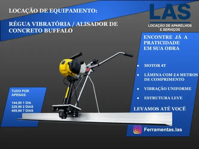 BAILARINA / RÉGUA VIBRATÓRIA / ALISADOR DE CONCRETO
