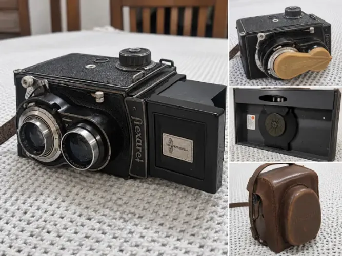 Câmera Fotográfica Antiga Flexaret Meopta - Colecionável