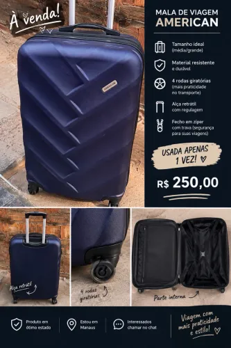 Mala de viagem à venda
