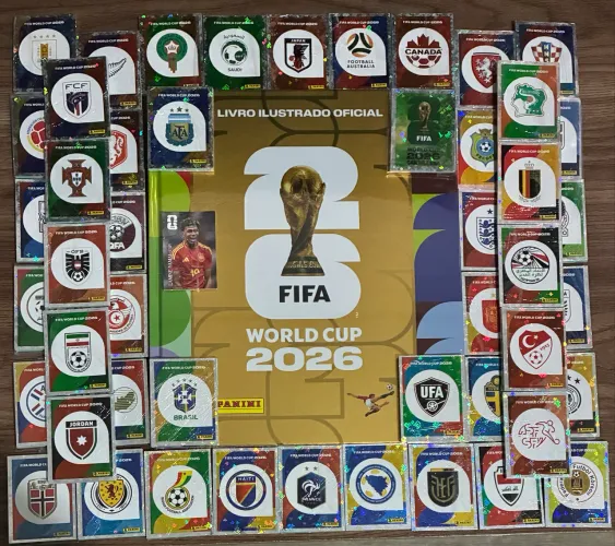 Álbum Copa 2026 Capa Dura Gold Completo Figurinhas Originais