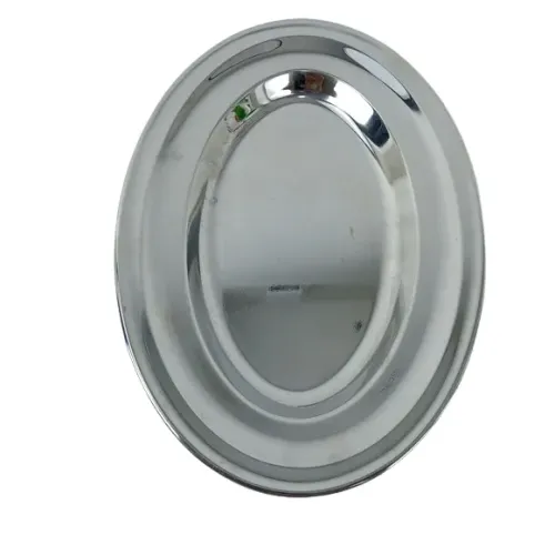TRAVESSA RASA EM AÇO INOX 24,5 CM - USADO