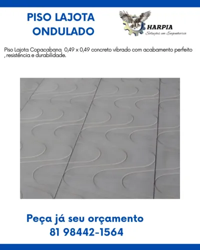 Lajota ondulada concreto vibrado
