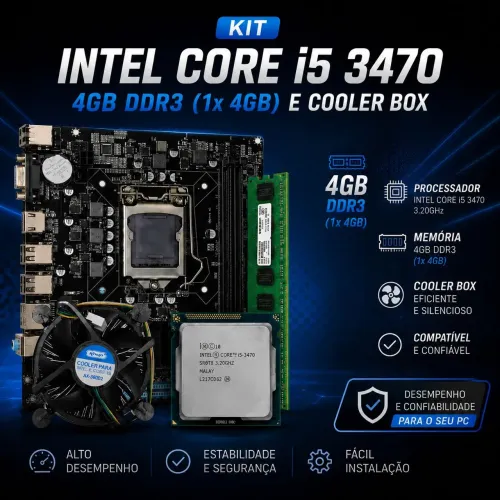 Kit Intel Core i5 3470 + 4GB DDR3 + Cooler Box