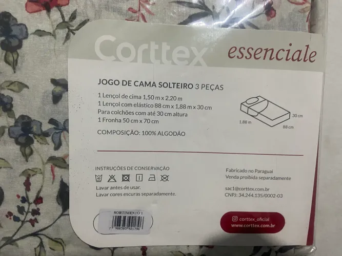 Kit solteiro 100% algodão