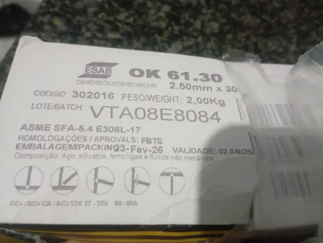 Eletrodo inox 
