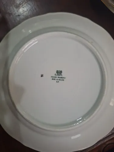 aparelho de jantar porcelana Polonesa fio de ouro