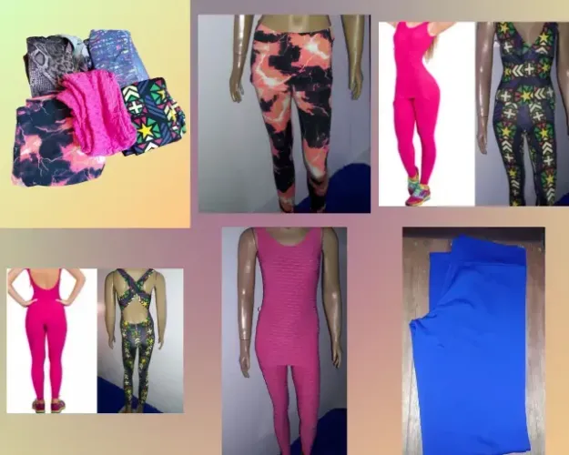 5 Macacões + 1 Legging Novos G Fitness