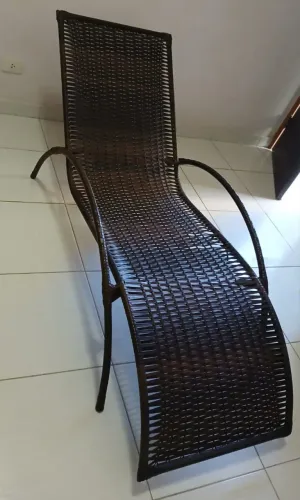 Cadeira Espreguiçadeira Para Piscina Fibra Sintética