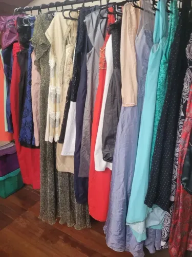 Lote 25 vestido social feminino festa bordado pedraria setim etc