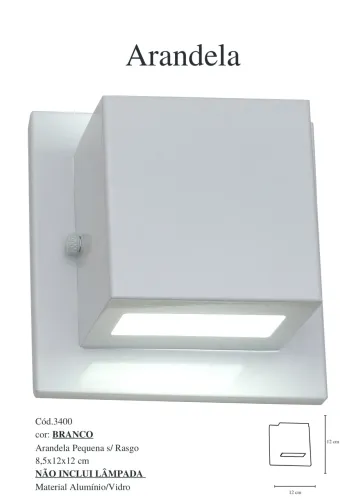 Kit 10 Arandelas Parede Branca Alumínio G9 Bivolt 127/220V