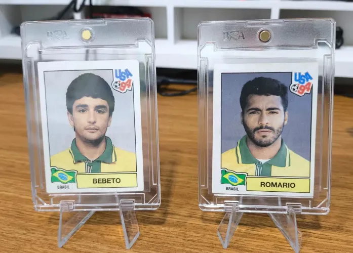 Figurinhas Raras Copa do Mundo USA 94 - Bebeto e Romário (Brasil)