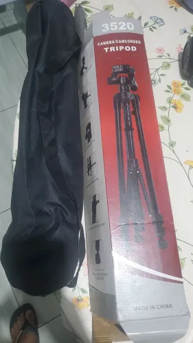 Tripé Profissional 3520 Para Celular e Câmera + Controle Bluetooth + Bolsa
