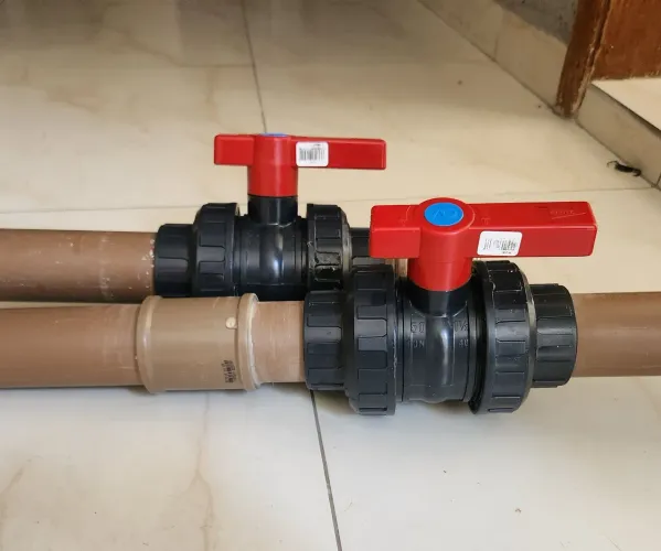 Kit 2 Registros de Esfera PVC-U Cepex Fluidra 50mm Dupla União Série AQ