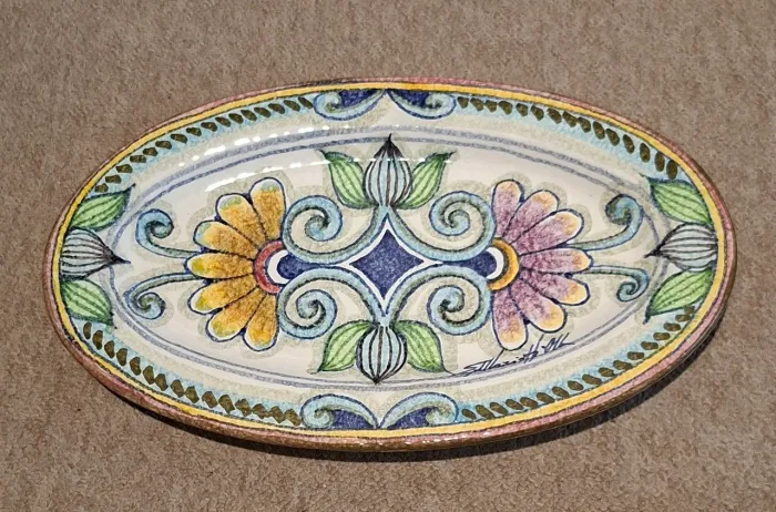 Travessa italiana de porcelana
