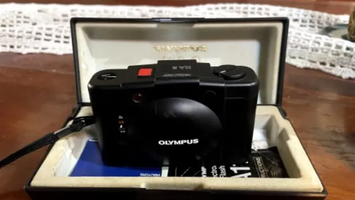  Câmera Olympus Xa-2 + Flash A11 + Case E PapelariaCâmera Olympus Xa-2 + Flash A11 + Case 