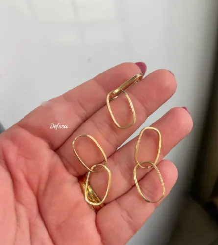 Argola de ouro 18kl com defesa ? 230,00 reais par