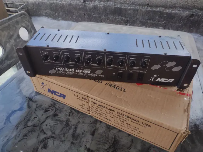 Amplificador NCA PW-506 Stereo + Seletor ST-100 Som Ambiente