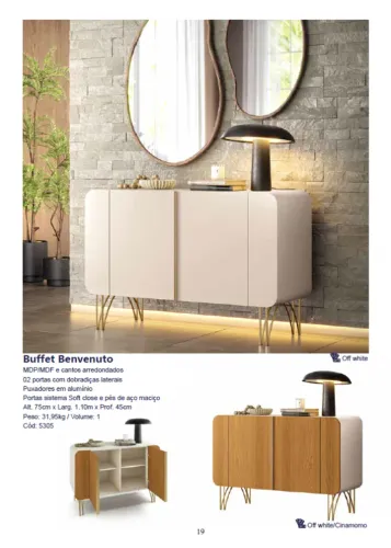 Buffet Benvenuto 1.10m R$1.060,00