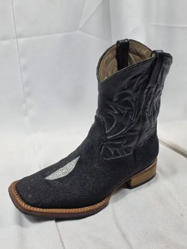 Bota Texana Masculina Exótica Couro Arraia n42, Bota de couro de arraia, Bota Country