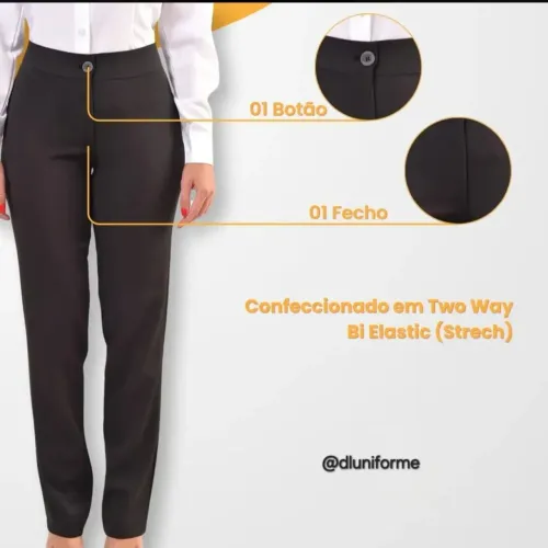 Calça Social feminina uniforme - secretária - atendimento trabalho