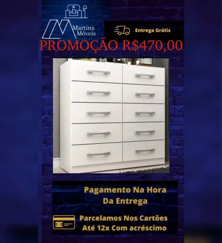GRANDE PROMOÇÃO* CÔMODA 10 GAVETAS  ENTREGA GRÁTIS ACEITA CARTÃO