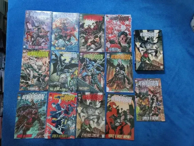 Batman & Robin Eternos Completo em 13 edições + caixa personalizada da coleção.