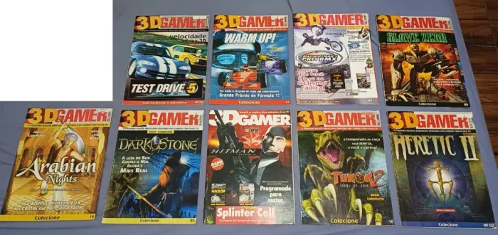 Revistas PC Game 3D Gamer - PC Expert Lote - Hitman, Turok, Slave Zero, Test Drive - Jogos