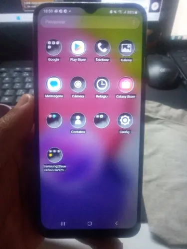 Samsung Galaxy AO3s já configurado pra uso