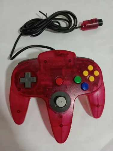 Controle Edição Especial Clear Red Nintendo 64