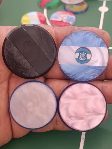 Lote 4 botões futebol de mesa 