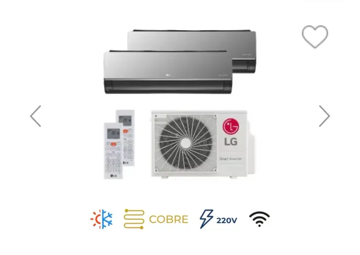 Ar Condicionado Multi Split LG ArtCool Inverter 30.000 BTU - 2 Ambientes (20k + 12k) -